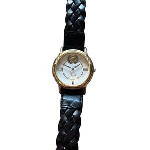 Vintage Fossil Golf Watch Two Tone Crest Dial SE-1004  Untested